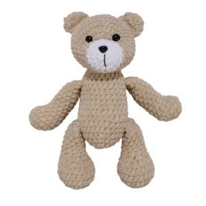 Amigurumi Bej Renk Kadife Ayıcık Oyuncak