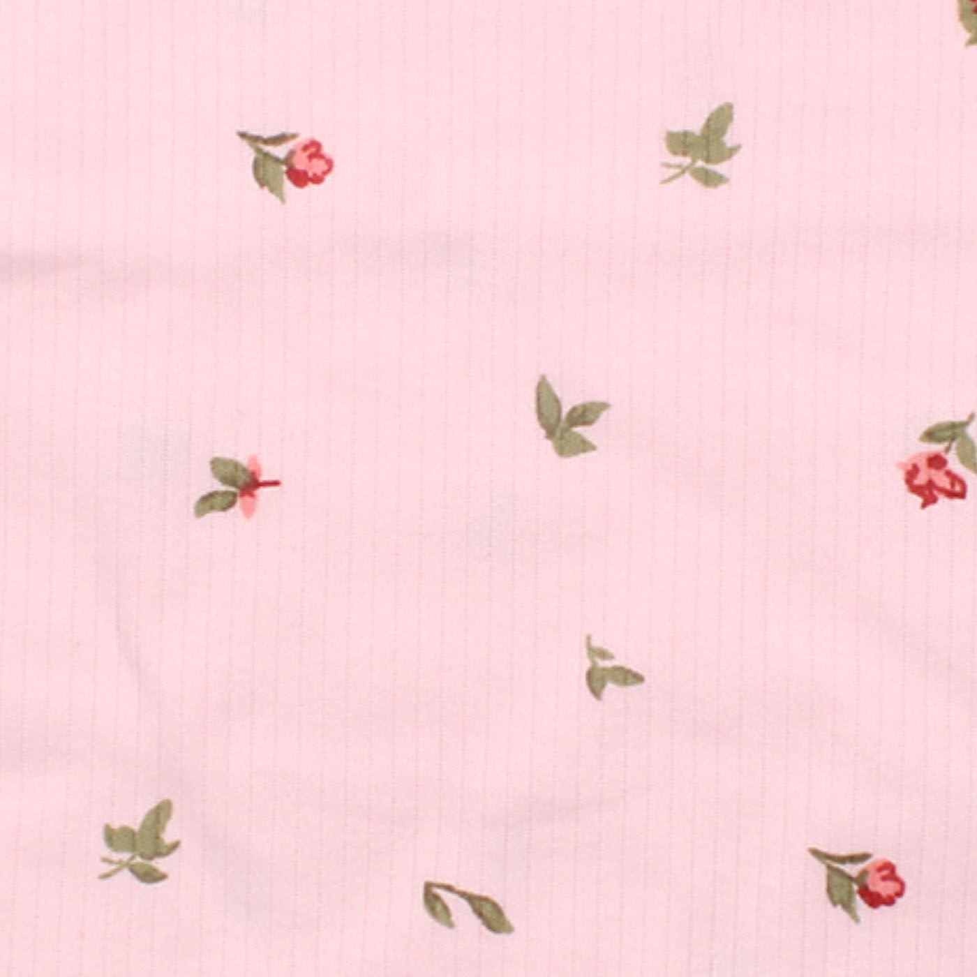 Kız Bebek Pembe Lale Desenli Fitilli Kısa Kollu Zıbın