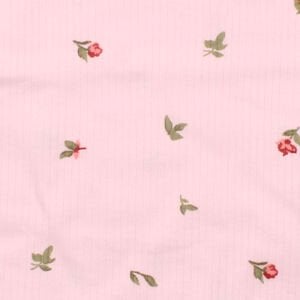 Kız Bebek Pembe Lale Desenli Fitilli Kısa Kollu Zıbın