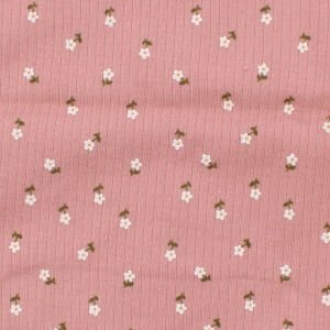 Kız Bebek Gül Kurusu Raporlu Çiçek Desenli Askılı Zıbın