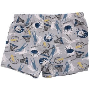 Erkek Çocuk Gri Basket Desenli Boxer 2-3 Yaş