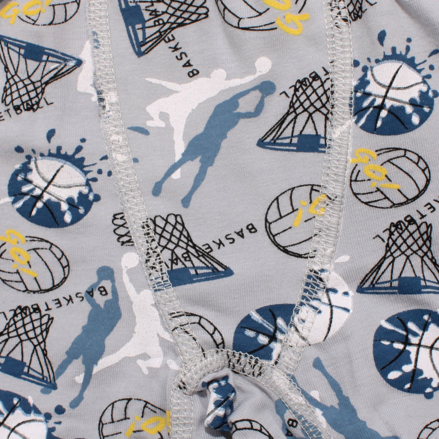 Erkek Çocuk Gri Basket Desenli Boxer 2-3 Yaş