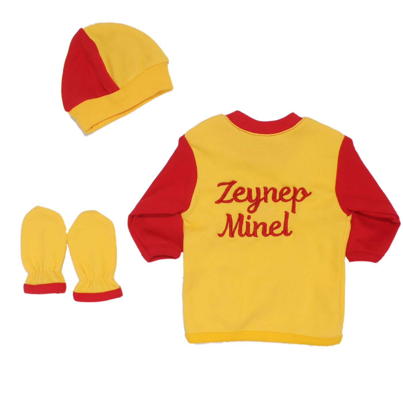 Unisex Taraftar GS Galatasaraylı İsme Özel 4 Parça Takım 0-3 Ay