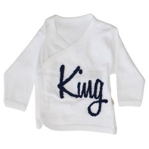 King Şapkalı Lacivert Beyaz Zıbın 3'lü