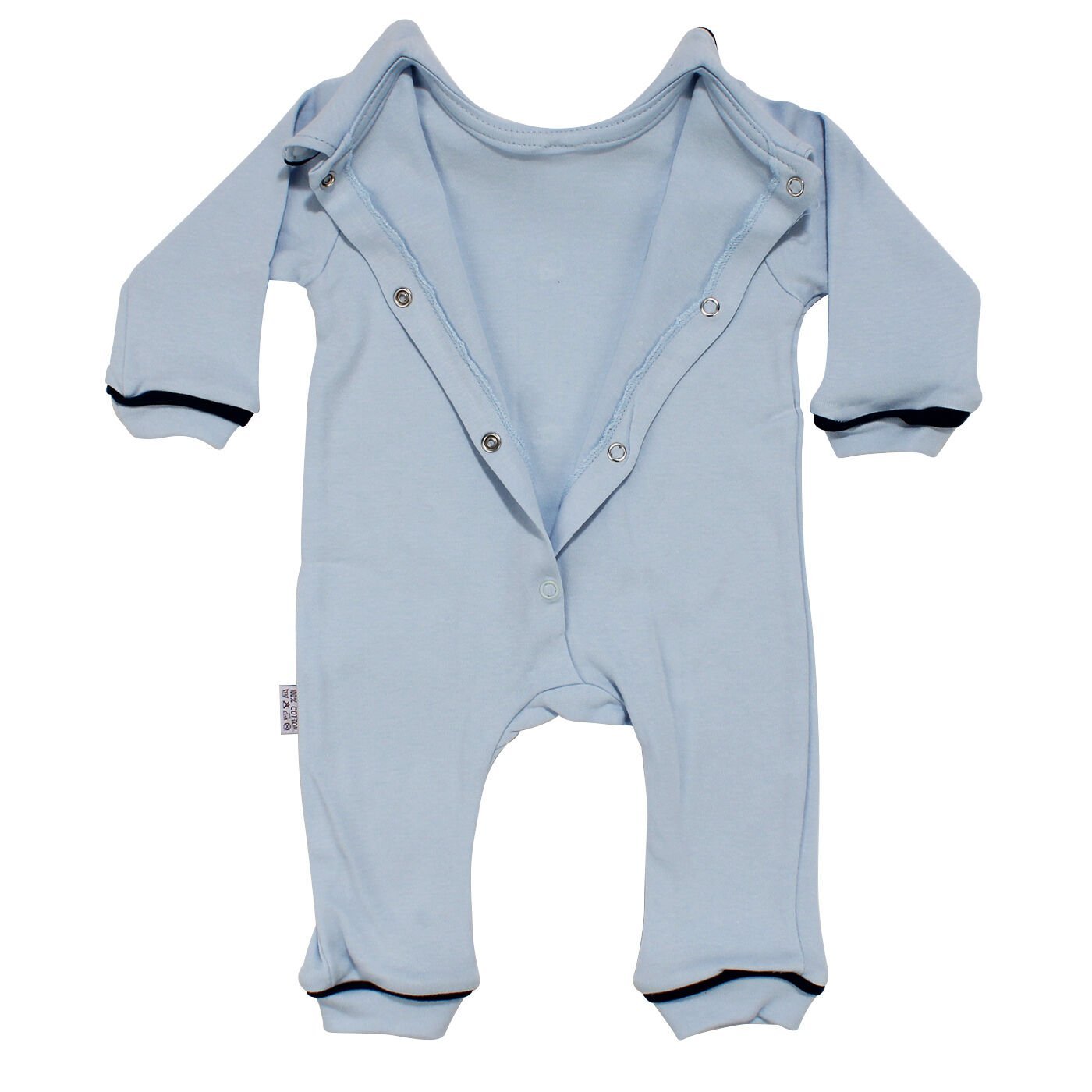 Erkek Bebek Mavi Laci Biyeli Bereli Tulum Battaniye Dört Parça Set 0-3 Ay