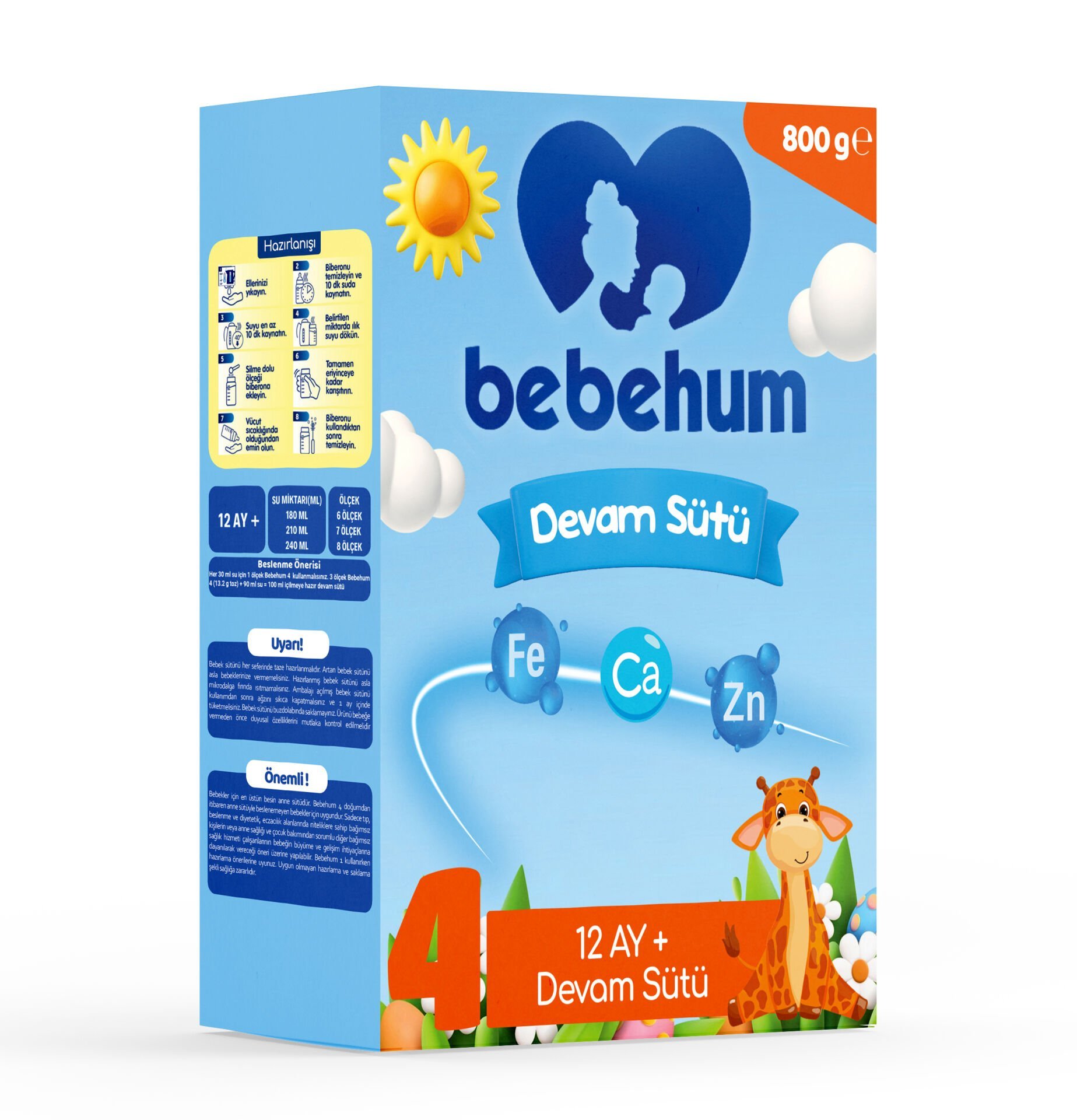 Bebehum 4 Devam Sütü 800 gr 12+ Ay