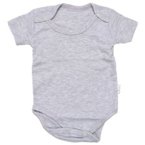 Çıtçıtlı Gri Kısa Kol Body Zıbın