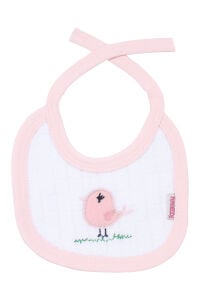 Unisex Pembe Civciv Motifli Havlu Bağlamalı Önlük