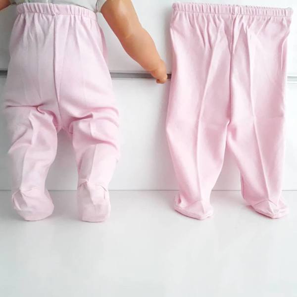 Patikli Pembe Tek Alt Bebek Penye Pantolon