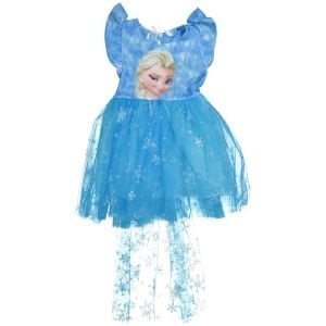 Kız Bebek Karlar Ülkesi Elsa Kuyruklu Mavi Tül Elbise