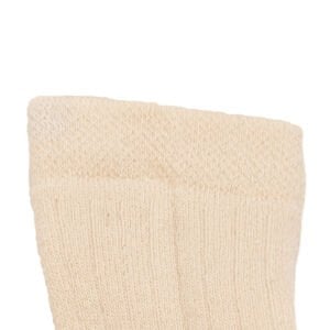 Unisex Ekru Kaydırmaz Taban Polar Çorap