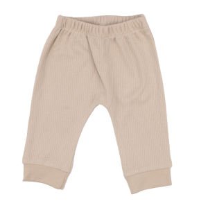 Unisex Bej Fitilli Düğümlü Bereli Little me Kendinden Eldivenli 3'lü Takım