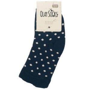 Mavi Laci Puanlı Polar Çorap
