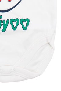 Unisex Beyaz Annem Beni Çok Seviyor Yazılı Askılı Zıbın