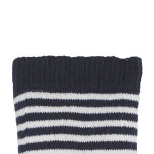 Unisex Laci Beyaz Çizgili Polar Çorap