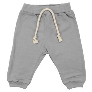 Erkek Bebek Gri Uçak Kamyon Baskılı 2'li Takım