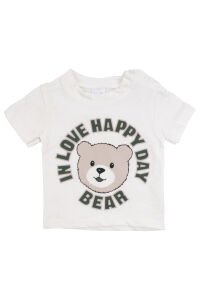 Erkek Bebek Ekru Yeşil Ekose Desenli Şönil Ceketli 3'lü Takım