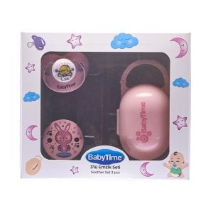 BabyTime 3'lü Emzik Seti Pembe