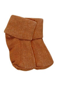 Unisex Beyaz Mavi Kiremit 3'lü Çorap Set 0-6 Ay