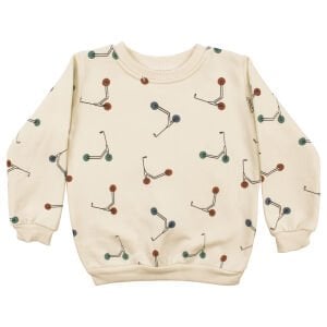 Erkek Çocuk Ekru Yeşil Renkli Scooter Baskılı Üç İp  2'li Takım