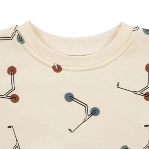 Erkek Çocuk Ekru Yeşil Renkli Scooter Baskılı Üç İp  2'li Takım