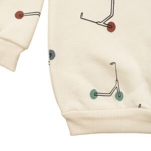 Erkek Çocuk Ekru Yeşil Renkli Scooter Baskılı Üç İp  2'li Takım