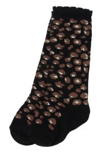 Kız Bebek Siyah Kahve Leopar Desenli Zıbınlı Salopet 4'lü Takım