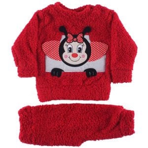 Kız Bebek Kırmızı Uğur Böcekli Welsoft 2'li Peluş Takım