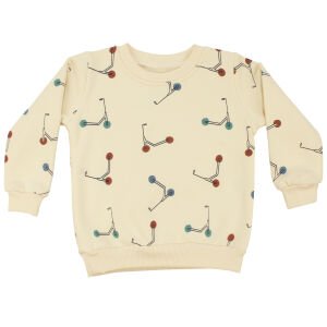 Erkek Çocuk Ekru Gri Renkli Scooter Baskılı Üç İp  2'li Takım