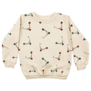 Erkek Çocuk Ekru Gri Renkli Scooter Baskılı Üç İp  2'li Takım