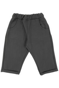 Erkek Bebek Desenli Ekru Müslin Gömlekli Yeşil Pantolonlu 2'li Takım