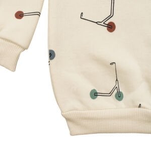 Erkek Çocuk Ekru Gri Renkli Scooter Baskılı Üç İp  2'li Takım