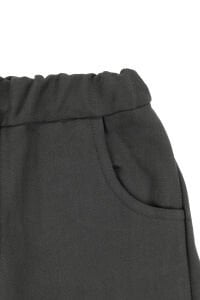 Erkek Bebek Desenli Ekru Müslin Gömlekli Yeşil Pantolonlu 2'li Takım