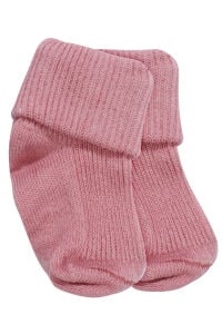 Kız Bebek Hardal Pembe Lila 6'lı Kıvrık Patik Çorap 0-6 Ay