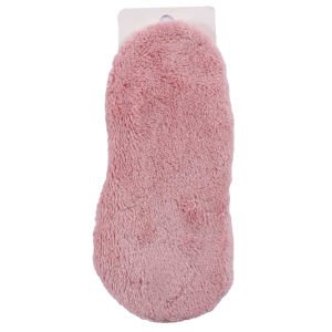 Gülen Yüz Nakışlı Pudra Peluş Patik