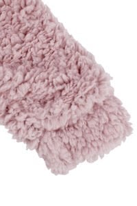 Unisex Pembe Ayı Nakışlı Kapşonlu Peluş Tulum