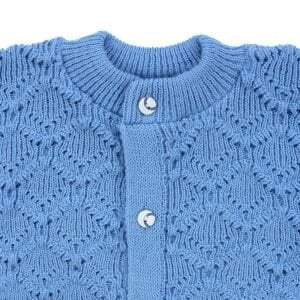 Mavi , Bereli Triko Erkek Bebek Tulumu