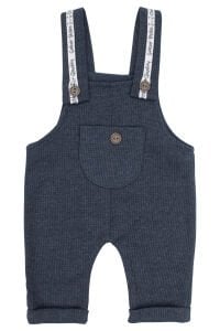 Erkek Bebek Beyaz Laci Waffle Salopetli 2'li Takım