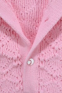 Pembe , Bereli Triko Kız Bebek Tulumu