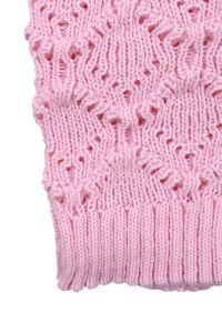 Pembe , Bereli Triko Kız Bebek Tulumu