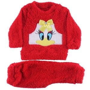 Kız Bebek Kırmızı Ördekli Welsoft 2'li Peluş Takım