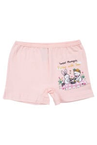 Kız Çocuk Pembe Tavşan Baskılı Atlet Boxer Takım 2-3 Yaş
