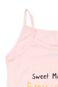 Kız Çocuk Pembe Tavşan Baskılı Atlet Boxer Takım 2-3 Yaş