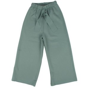 Kız Çocuk Yeşili Fitilli Bol Paça Tayt Pantolon 9-10 YAŞ