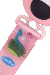 Unisex Pembe Hayvan Baskılı Kumaş Emzik Askısı