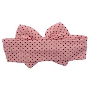 Kız Bebek Somon Puanlı Fiyonklu Bandana