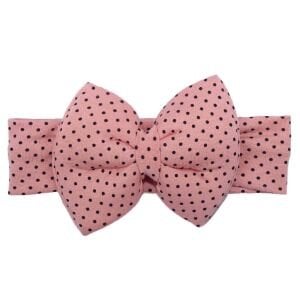 Kız Bebek Somon Puanlı Fiyonklu Bandana