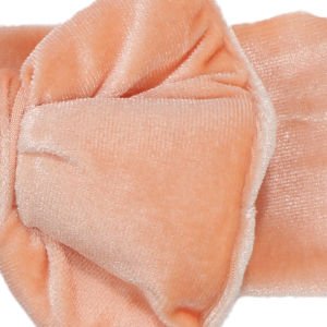 Kız Bebek Somon Kurdeleli Kadife Bandana