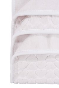 Ekru Kalp Kabartmalı Kalın Peluş Battaniye 100*120 cm