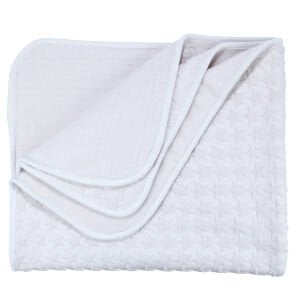 Ekru Yıldız Kabartmalı Kalın Peluş Battaniye 100*120 cm